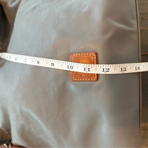Dooney & Bourke Gray large McKenzie Hobo Bag with Tan Accents - Picture 2 of 12